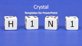  Presentation with h1n1 - Colorful slides enhanced with roll the dice with h1n1 backdrop and a  colored foreground