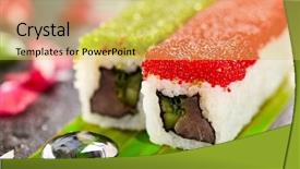  Presentation with fish tuna - Cool new PPT theme with roll topped with various type backdrop and a  colored foreground