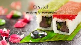  Presentation with fish tuna - Amazing theme having roll topped with various type backdrop and a  colored foreground