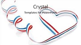  Presentation with tape - Beautiful slide deck featuring roll up - colors ribbon tape shape heart backdrop and a white colored foreground