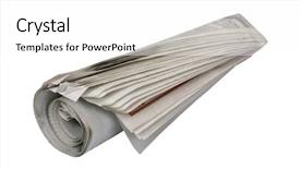  Presentation with newspaper - Presentation with rolled - close-up of a newspaper background and a white colored foreground