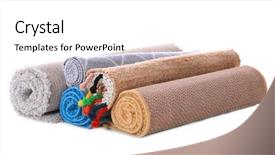  Presentation with carpet - Cool new theme with rolled colorful carpets on white backdrop and a white colored foreground