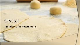  Presentation with dough - Cool new PPT theme with rolled dough for tortillas backdrop and a lemonade colored foreground