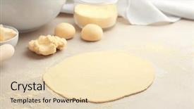  Presentation with dough - Audience pleasing PPT layouts consisting of rolled dough for tortillas backdrop and a lemonade colored foreground
