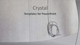  Presentation with electrical cable - Theme consisting of rolled-gray-cable-hangs background and a light gray colored foreground