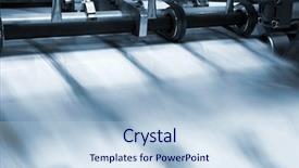  Presentation with process - Theme consisting of rolled metal industeries - printing process in a modern background and a light blue colored foreground