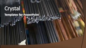  Presentation with metal roller shutter - Cool new theme with rolled metal products for construction backdrop and a dark gray colored foreground