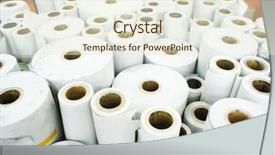  Presentation with printing industry - Slides with rolled paper in printing house background and a cream colored foreground