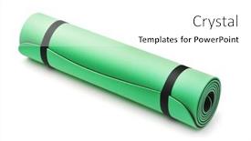  Presentation with white green - Slides having rolled-soft-green-foam-yoga background and a white colored foreground