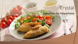  Presentation with sword - Audience pleasing slide deck consisting of rolled-sword-fish-with-capers backdrop and a lemonade colored foreground