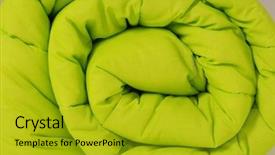  Presentation with close up of cinnamon roll - PPT layouts enhanced with rolled up duvet close up background and a gold colored foreground