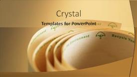  Presentation with adding machine - Cool new theme with rolled-up-recycle-adding-machine backdrop and a yellow colored foreground