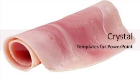  Presentation with ham radio - Slide set consisting of rolled up slice of fresh background and a coral colored foreground