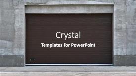  Presentation with sliding doors - PPT theme enhanced with roller-garage-doors-or-sliding background and a dark gray colored foreground