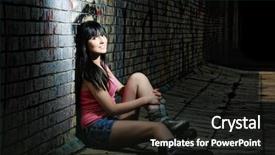  Presentation with horses and girl - Colorful theme enhanced with grafitti - roller girl sitting against grafitty backdrop and a black colored foreground