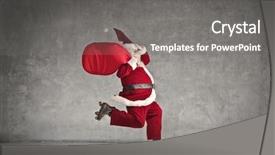  Presentation with roller skating - Slides enhanced with roller skates - santa claus skating fast background and a gray colored foreground