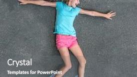  Presentation with sweet - Cool new slides with roller skates painted with chalk backdrop and a gray colored foreground