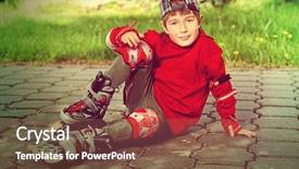  Presentation with evaluation of 5 years old boy - Beautiful slide deck featuring 7 year old boy rollerblade backdrop and a  colored foreground