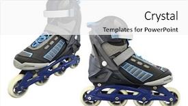  Presentation with light - Theme with image of roller skates background and a white colored foreground