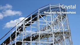  Presentation with coney island - Audience pleasing PPT theme consisting of fractal rendition of colorful pebble back ground backdrop and a gray colored foreground