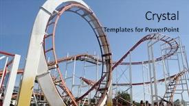  Presentation with rollercoaster ride - Slides consisting of rollercoaster track in a funpark background and a light blue colored foreground