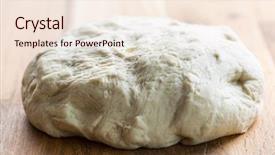  Presentation with yeast - Colorful presentation theme enhanced with rolling ball - fresh yeast dough for bread backdrop and a cream colored foreground