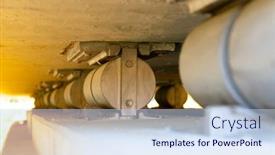  Presentation with bridge concrete - Cool new presentation with rolling-bearing-of-modern-concrete backdrop and a sky blue colored foreground