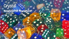  Presentation with music reggae colors - Colorful presentation theme enhanced with rolling dice in many colors backdrop and a ocean colored foreground