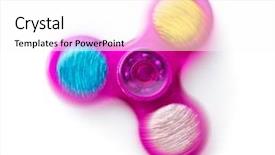  Presentation with stress - Presentation design featuring rolling fidget finger spinner stress background and a  colored foreground
