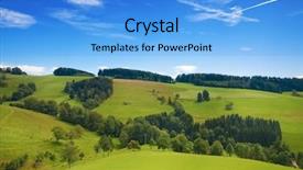  Presentation with rolling hills - Amazing slides having rolling green hills of germany backdrop and a light blue colored foreground