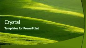  Presentation with rolling hills - Cool new PPT theme with rolling green hills backdrop and a tawny brown colored foreground