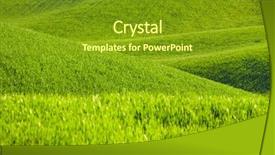  Presentation with rolling hills - Beautiful slides featuring rolling green hills backdrop and a tawny brown colored foreground