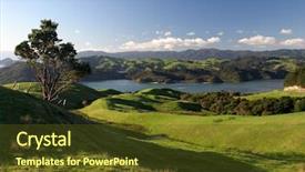  Presentation with green pastures - Cool new presentation theme with rolling green pastures new zealand backdrop and a  colored foreground