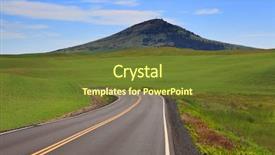  Presentation with rolling hills - Theme enhanced with rolling hills - beautiful road to steptoe butte background and a  colored foreground