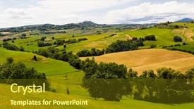  Presentation with italy us - PPT layouts featuring rolling hills - tuscany landscape toscana italy background and a tawny brown colored foreground