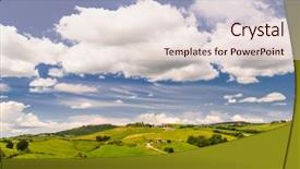  Presentation with italy america - Theme featuring rolling hills - tuscany landscape toscana italy background and a lemonade colored foreground