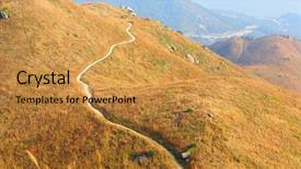  Presentation with rolling hills - Audience pleasing PPT layouts consisting of rolling hills - twisting mountain path backdrop and a  colored foreground