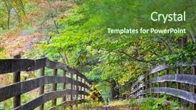  Presentation with rolling hills - Theme featuring rolling hills - wooden fences in forest background and a  colored foreground