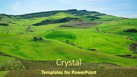  Presentation with rolling hills - Cool new theme with rolling-hills-of-andalusia-early backdrop and a tawny brown colored foreground