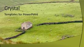  Presentation with united kingdom constitutional law - PPT theme consisting of rolling hils of darnbrook near background and a mint green colored foreground