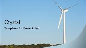  Presentation with windmill - Beautiful presentation design featuring rolling mill - windmill for electric power production backdrop and a light blue colored foreground