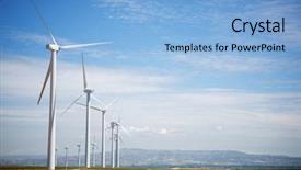  Presentation with electric pole electrical power poles - Cool new presentation design with rolling mill - windmills for electric power production backdrop and a  colored foreground