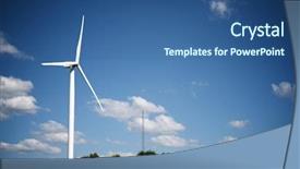  Presentation with windmills - Slides featuring rolling mill - windmills for electric power production background and a  colored foreground