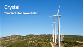  Presentation with windmills - Colorful slide set enhanced with rolling mill - windmills for electric power production backdrop and a  colored foreground