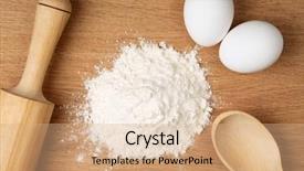  Presentation with flour - Cool new presentation theme with flour and eggs backdrop and a coral colored foreground