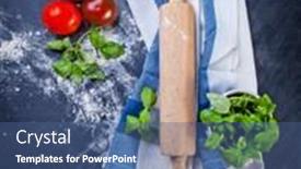  Presentation with fiber - Beautiful PPT theme featuring rolling-pin-for-pizza-dough backdrop and a ocean colored foreground