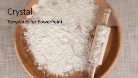  Presentation with tablecloths - Cool new slide deck with a wooden tray composition backdrop and a mint green colored foreground