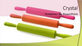  Presentation with rolling mills - Audience pleasing PPT theme consisting of rolling pin with silicone coated backdrop and a coral colored foreground