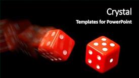  Presentation with black - Amazing slide set having rolling red dice on black backdrop and a black colored foreground