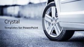  Presentation with car parts robots - Amazing theme having rolling road - closeup of car backdrop and a light blue colored foreground